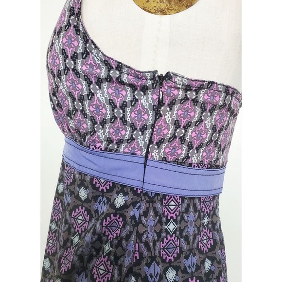 Athleta Womens Pack Everywhere Lilac Ikat Halter Dress 8 - Picture 7 of 14